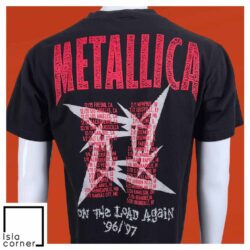 Vintage 90s Metallica on the Load Again North America Tour T Shirt Back