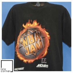 Vintage 90s NBA Jam Tournament Edition Video Game T Shirt Front