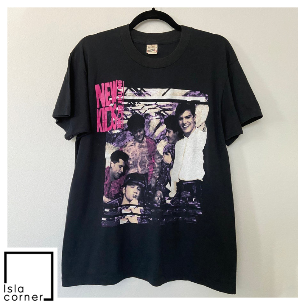 Vintage 90s New Kids On The Block Band Magic Summer Concert Tour T Shirt Front Vintage 90s New Kids On The Block Band Magic Summer Concert Tour T Shirt Front
