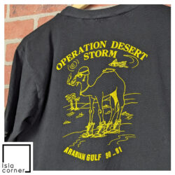 Vintage 90s Operation Desert Storm Hard Rock Cafe Baghdad 2 sided Shirt Back
