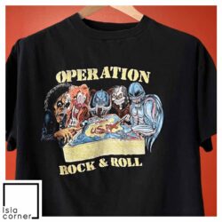Vintage 90s Operation Rock And Roll Judas Priest Alice Cooper Tour T Shirt Front