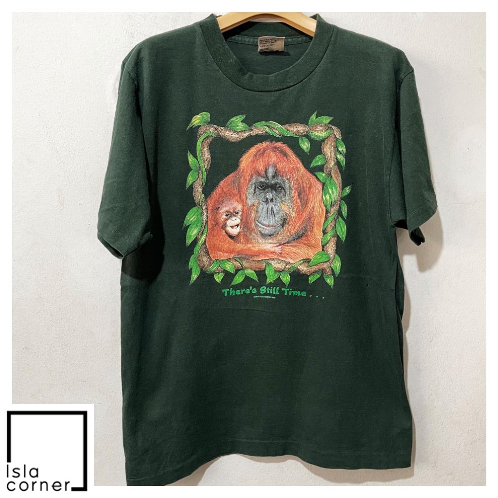 Vintage 90s Orangutan There’s Still Time Rainforest Nature Shirt Vintage 90s Orangutan There’s Still Time Rainforest Nature Shirt