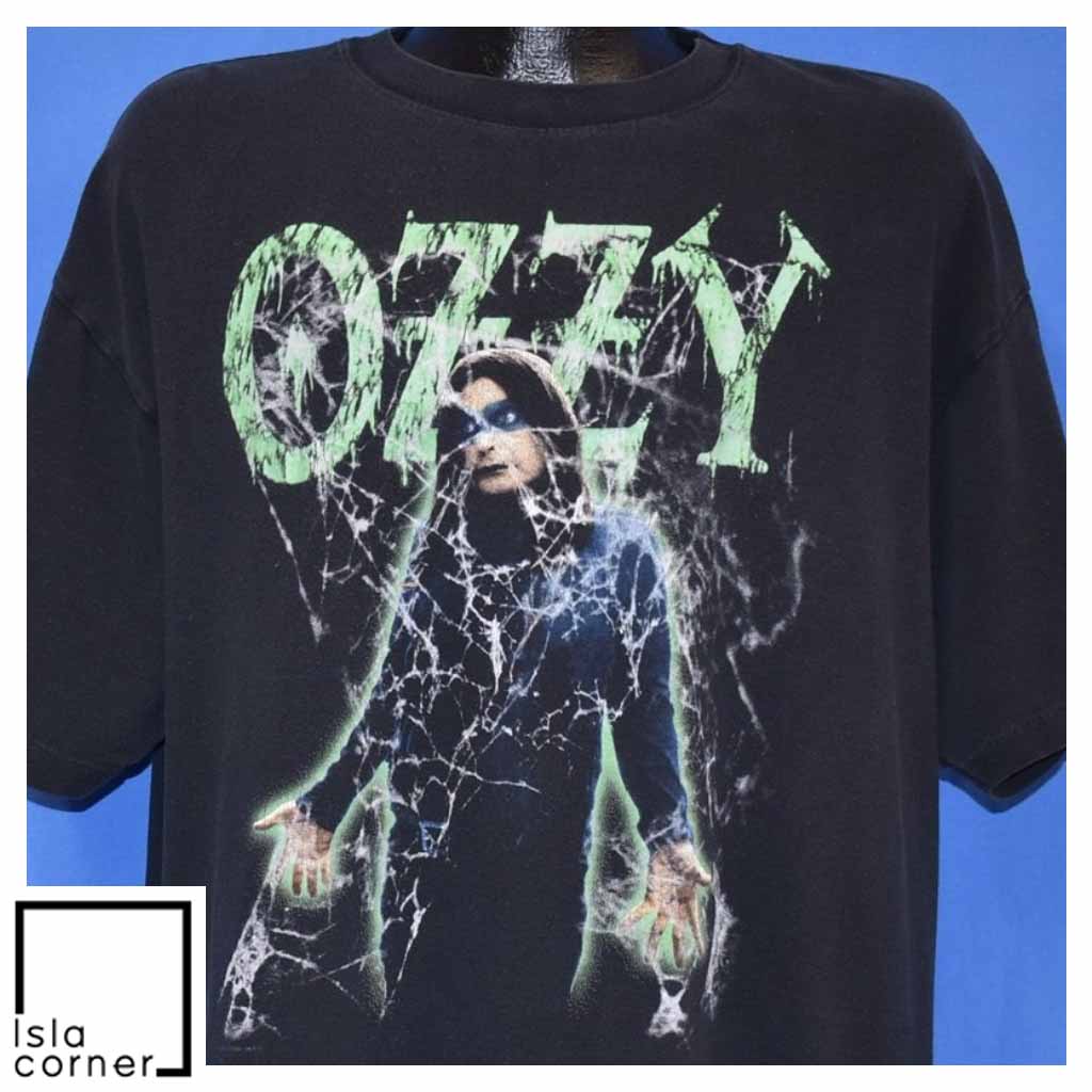 Vintage 90s Ozzy Osbourne Spiderwebs Heavy Metal T Shirt Front Vintage 90s Ozzy Osbourne Spiderwebs Heavy Metal T Shirt Front