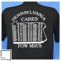 Vintage 90s Rolling Thunder Ride Freedom PA 1992 POW MIA T Shirt Back