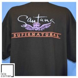 Vintage 90s Santana Supernatural River of Colors Tour T Shirt Back