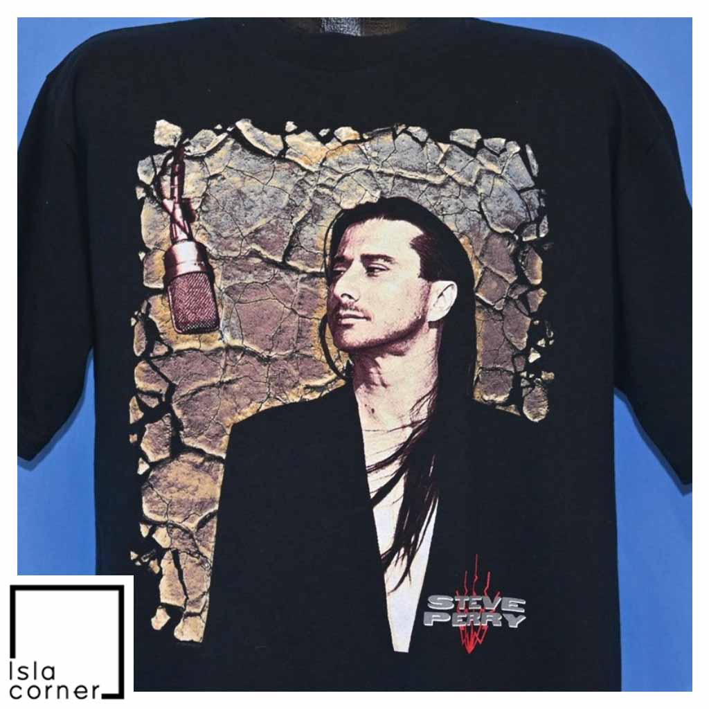 Vintage 90s Steve Perry Love of Strange Medicine Tour T Shirt Front Vintage 90s Steve Perry Love of Strange Medicine Tour T Shirt Front