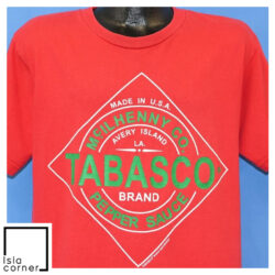 Vintage 90s Tabasco Pepper Sauce Hot Spicy Red Label T Shirt