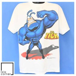 Vintage 90s The Tick Fox Kids Cartoon Superhero T Shirt