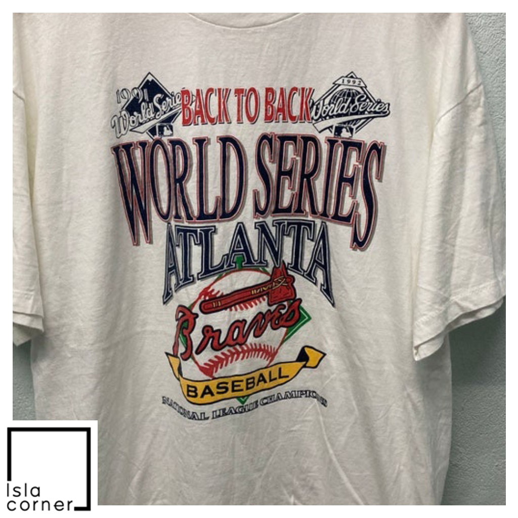 Vintage Atlanta Braves 1991 World Series Back To Back Shirt Vintage Atlanta Braves 1991 World Series Back To Back Shirt