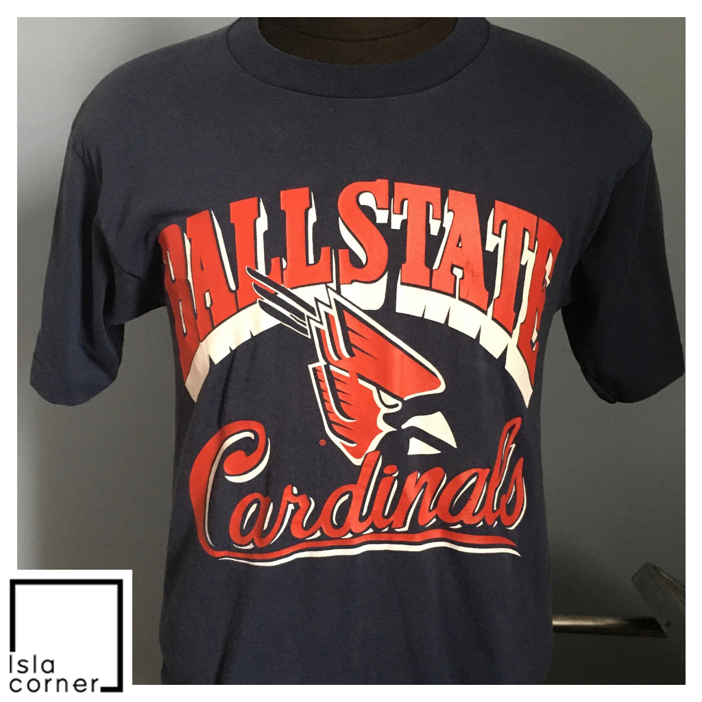 Vintage Ball State University BSU Cardinals NCAA College Shirt Vintage Ball State University BSU Cardinals NCAA College Shirt
