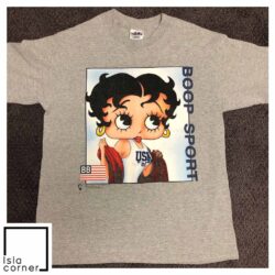 Vintage Betty Boop Polo Sport Cartoon Shirt