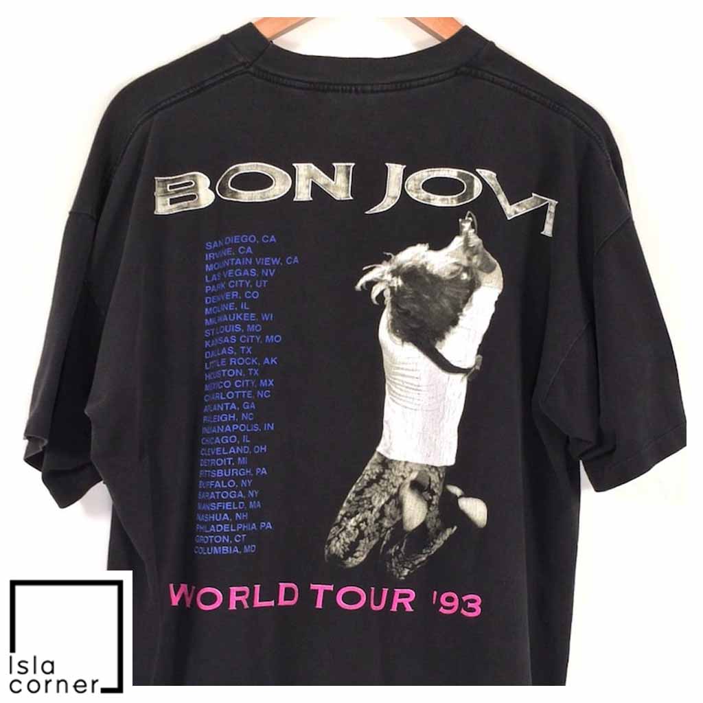 Vintage Bon Jovi World Tour '93 T Shirt Back Vintage Bon Jovi World Tour '93 T Shirt Back