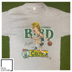 Vintage Boston Celtics Caricature Larry Bird 1986 T Shirt NBA Basketball