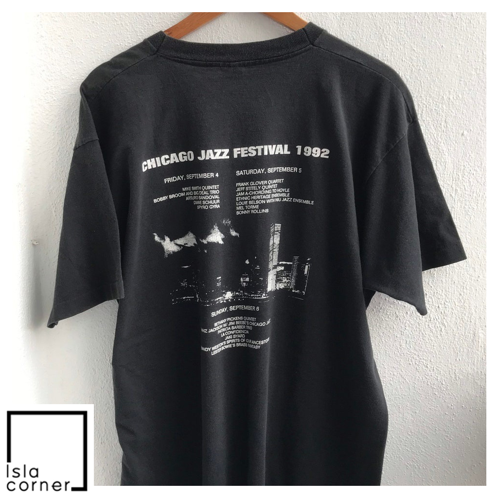 Vintage Chicago Jazz Fest 1992 Spyro Gyra Etc Band T Shirt Back Vintage Chicago Jazz Fest 1992 Spyro Gyra Etc Band T Shirt Back