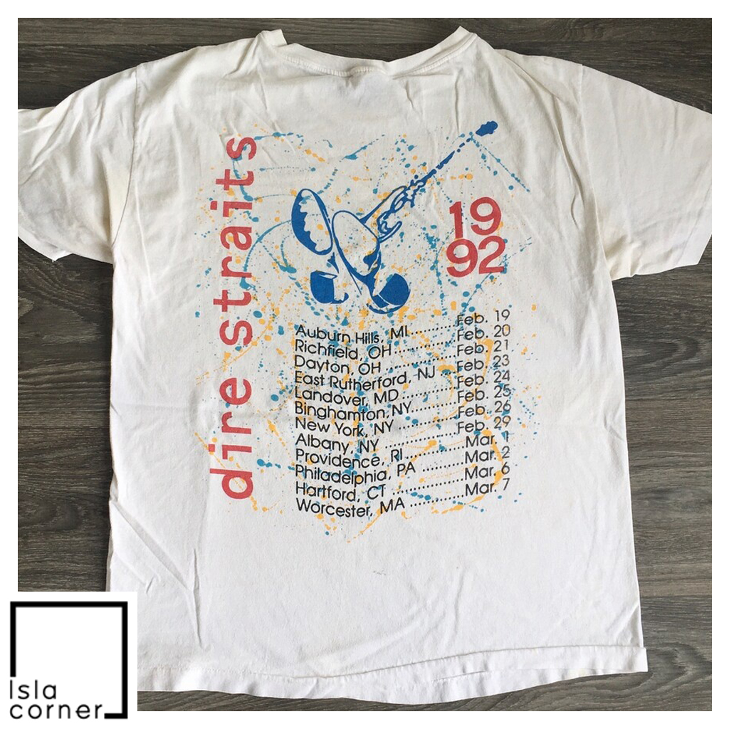 Vintage Dire Straits 1992 On Every Street Tour Shirt BAck Vintage Dire Straits 1992 On Every Street Tour Shirt BAck