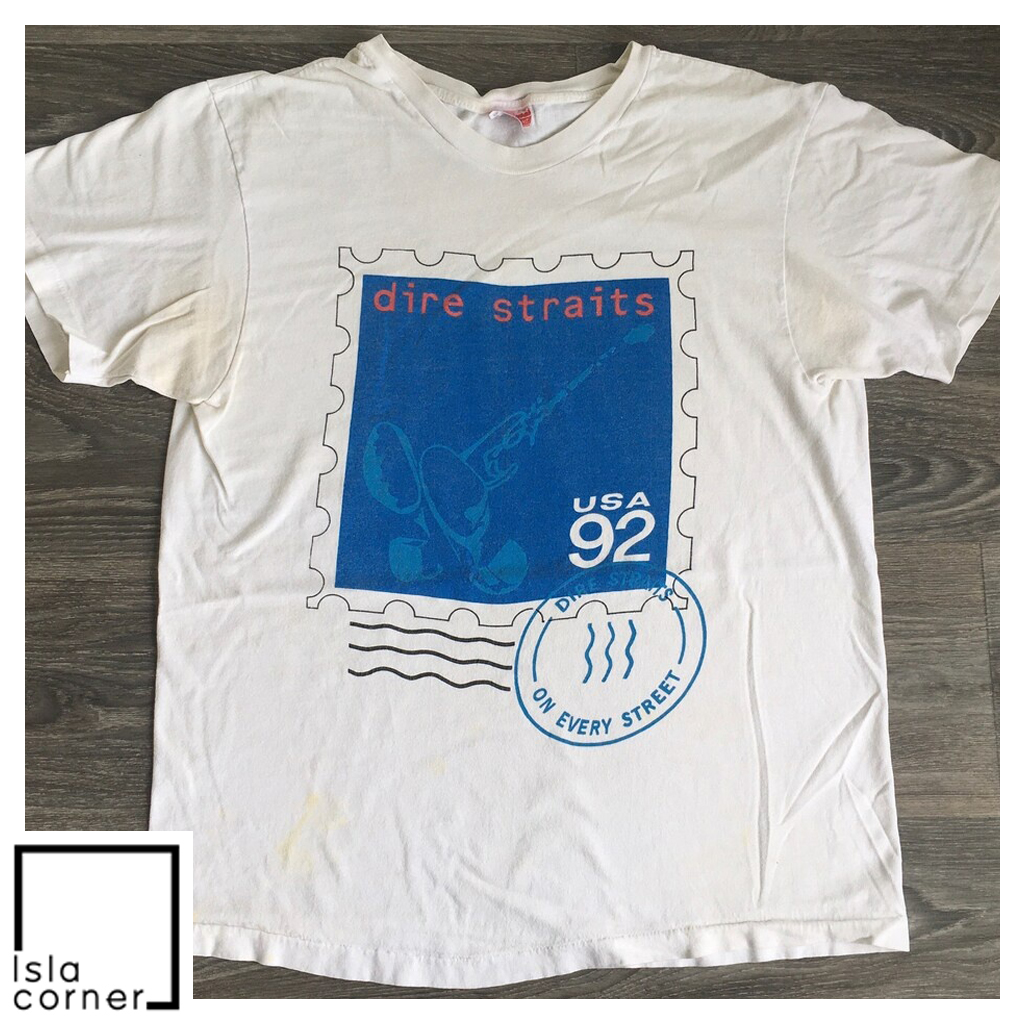 Vintage Dire Straits 1992 On Every Street Tour Shirt Front Vintage Dire Straits 1992 On Every Street Tour Shirt Front