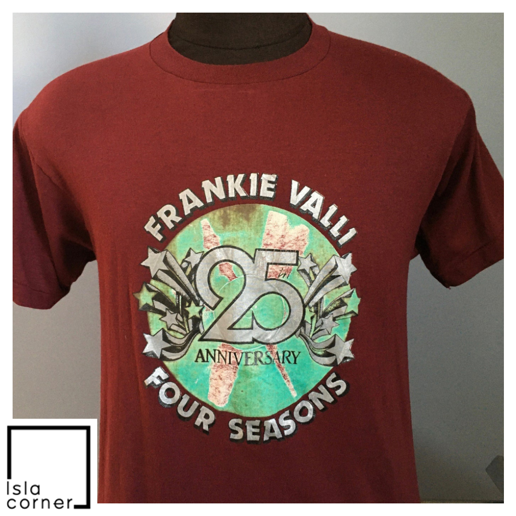 Vintage Frankie Valli & The Four Seasons 25th Anniversary 1985 Shirt Vintage Frankie Valli & The Four Seasons 25th Anniversary 1985 Shirt