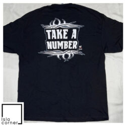 Vintage Goldberg WWE Take A Number Wrestling Shirt Back