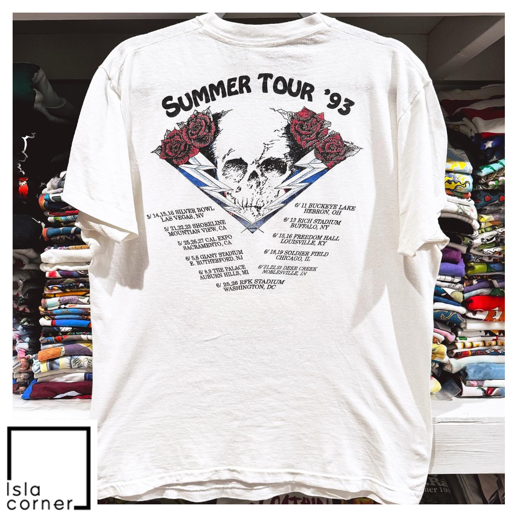 Vintage Grateful Dead 1993 Summer Tour Shirt Back Vintage Grateful Dead 1993 Summer Tour Shirt Back