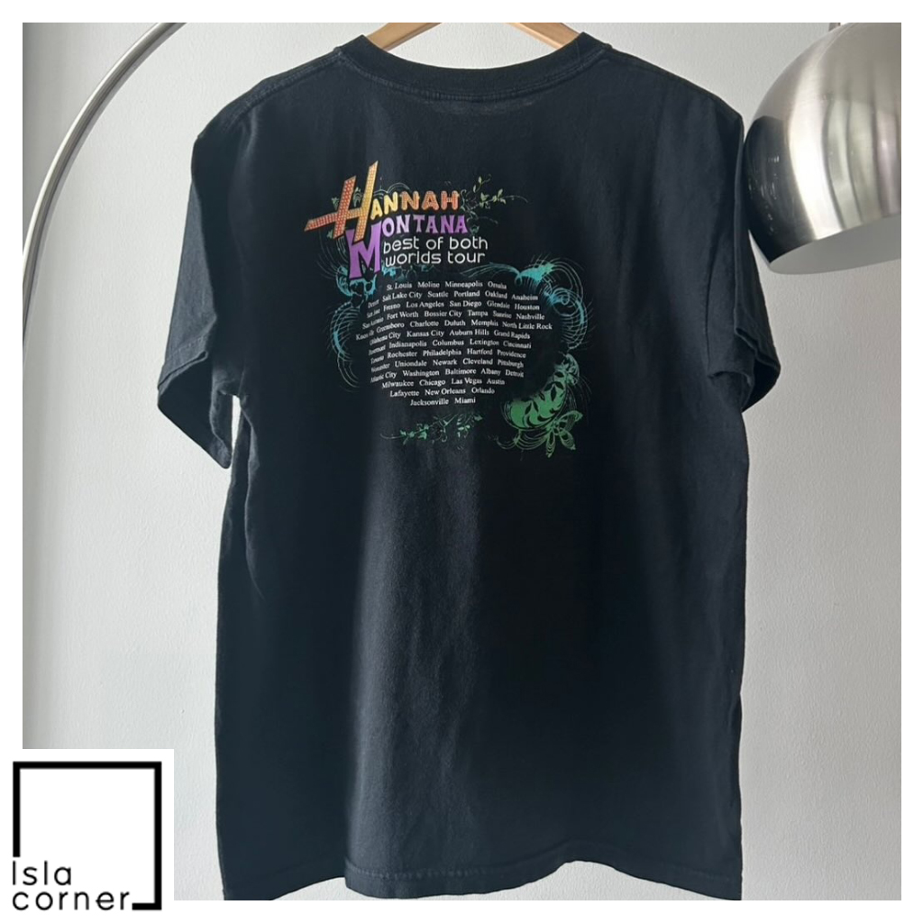 Vintage Hannah Montana Best Of Both Worlds Tour Shirt Back Vintage Hannah Montana Best Of Both Worlds Tour Shirt Back