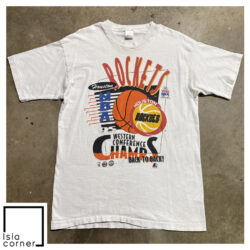 Vintage Houston Rockets 1995 Back To Back Western Conference Champs NBA Shirt