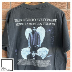 Vintage Jimmy Page & Robert Plant Walking into Everywhere 1998 Tour Shirt BAck