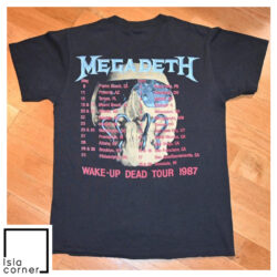Vintage Megadeth Wake Up Dead 1987 Tour Shirt Back