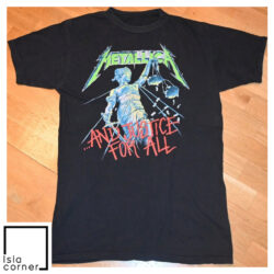 Vintage Metallica And Justice For All European Tour 1988 Shirt Front