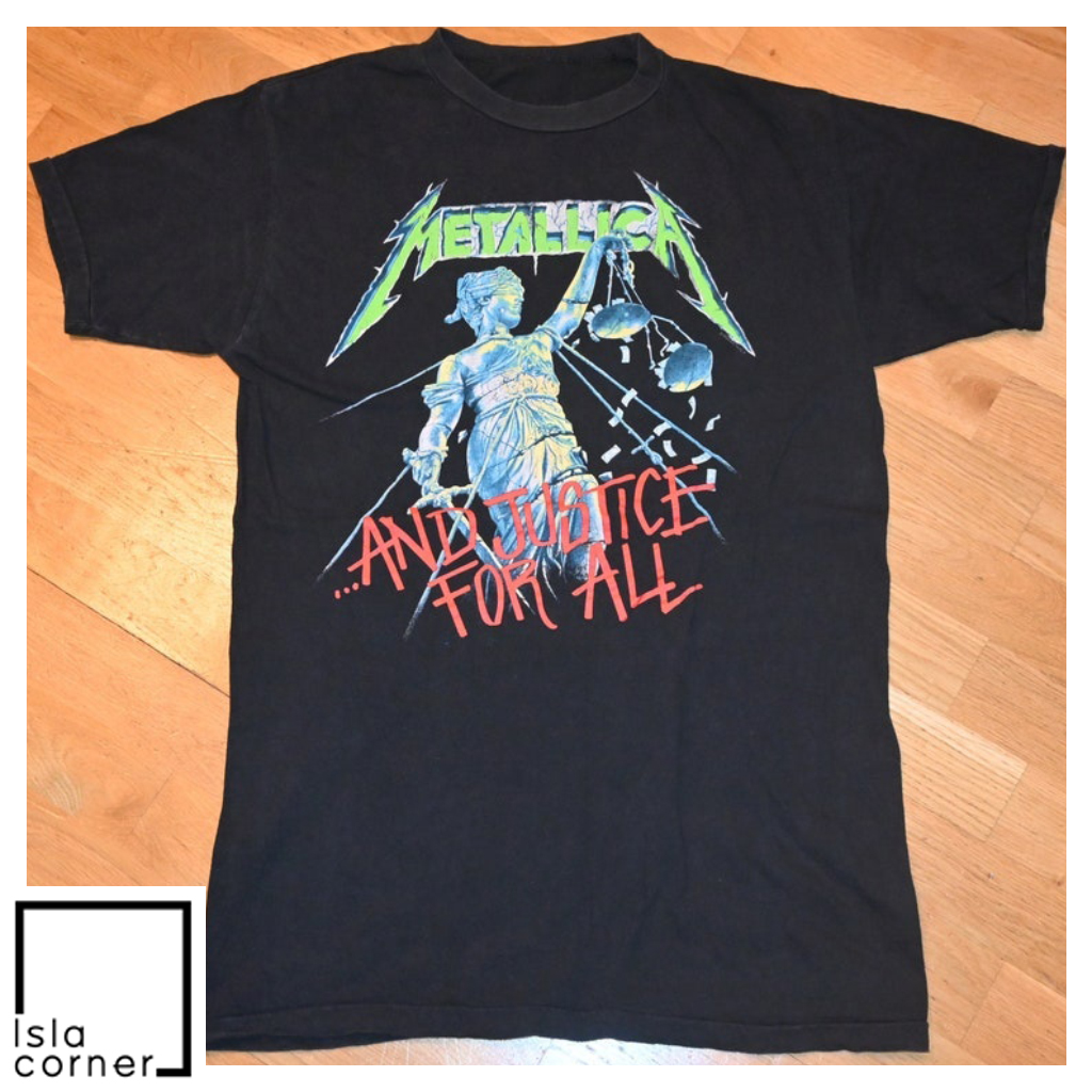 Vintage Metallica And Justice For All European Tour 1988 Shirt Front Vintage Metallica And Justice For All European Tour 1988 Shirt Front
