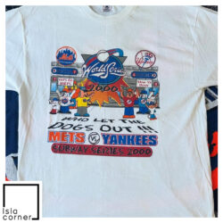 Vintage Mets vs Yankees Subway Series 2000 Who Let The Dogs Out Shirt