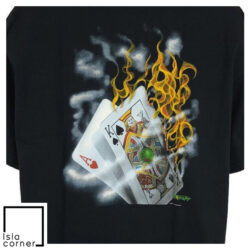 Vintage Michael Godard Burning Blackjack Las Vegas Shirt