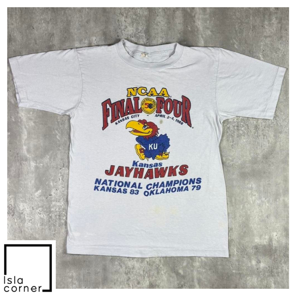 Vintage NCAA Final Four Kansas Jayhawks Basketball 1988 Shirt Vintage NCAA Final Four Kansas Jayhawks Basketball 1988 Shirt