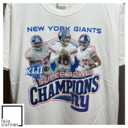 Vintage New York Giants Super Bowl XLII Champions NFL Team Shirt
