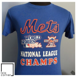 Vintage New York Mets National League Champs 1986 World Series Champions 25th Anniversary MLB Baseball Shirt