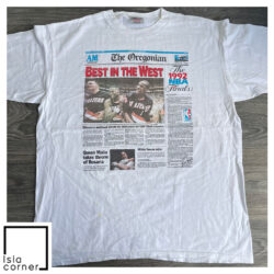 The Oregonian First Page 1992 Finals Blazers Best in The West Shirt
