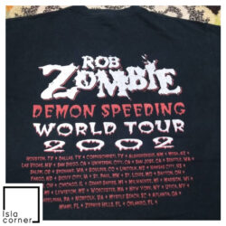Vintage Rob Zombie Demon Speeding World Tour 2002 Shirt 1 Vintage Rob Zombie Demon Speeding World Tour 2002 Shirt Back