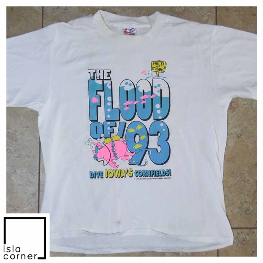 Vintage The Flood Of '93 Dive Iowa's Cornfields Shirt Vintage The Flood Of '93 Dive Iowa's Cornfields Shirt