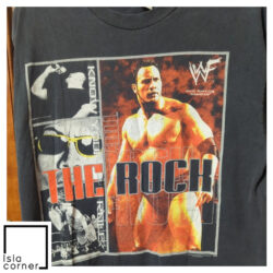 Vintage The Rock Layeth The Smackdown WWF Shirt Front