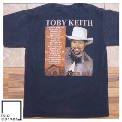 Vintage Toby Keith Country Music 2002 Tour Double Sided Shirt Back