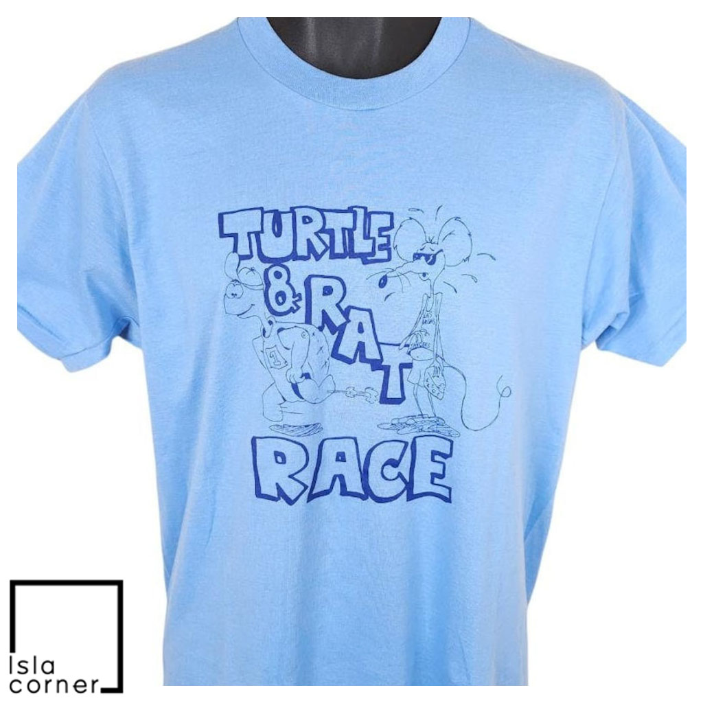 Vintage Turtle Rat Race 80s Cartoon Shirt Vintage Turtle Rat Race 80s Cartoon Shirt