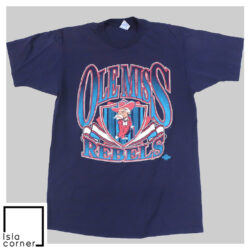 Vintage University Mississippi Ole Miss Rebels NCAA Basketball Shirt