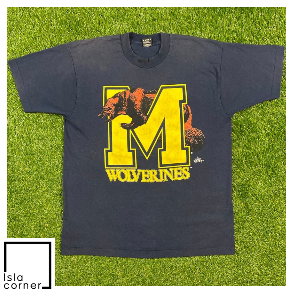 Vintage University of Michigan Wolverines Big M Logo Shirt Vintage University of Michigan Wolverines Big M Logo Shirt
