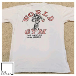 Vintage World Gym 1984 Games Los Angeles Shirt Back
