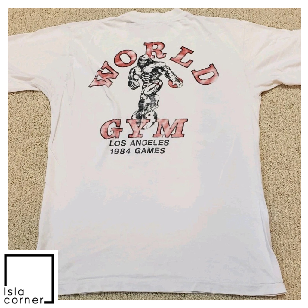 Vintage World Gym 1984 Games Los Angeles Shirt Back Vintage World Gym 1984 Games Los Angeles Shirt Back