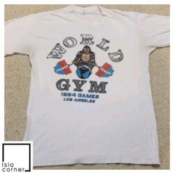 Vintage World Gym 1984 Games Los Angeles Shirt Front
