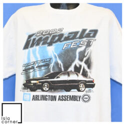 Vintage Y2K Chevy Impala Fest Arlington Assembly T Shirt Front