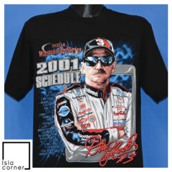 Vintage Y2K Dale Earnhardt 2001 NASCAR Racing T Shirt Front