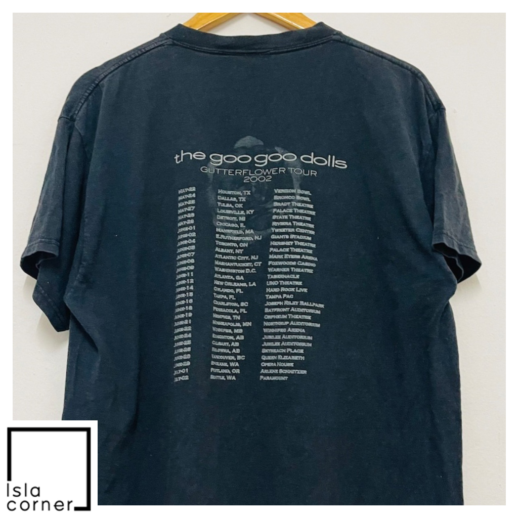 Vintage Y2K Goo Goo Dolls Gutterflowers 2002 Tour T Shirt Back Vintage Y2K Goo Goo Dolls Gutterflowers 2002 Tour T Shirt Back