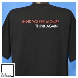 Vintage Y2K Hollow Man Think You're Alone Movie T Shirt Back