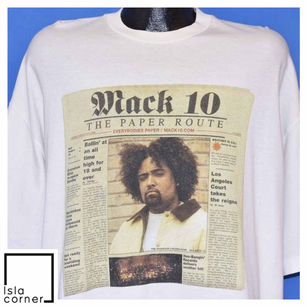 Vintage Y2K Mack 10 Paper Route 2000 Rap Hip Hop T Shirt Front Vintage Y2K Mack 10 Paper Route 2000 Rap Hip Hop T Shirt Front